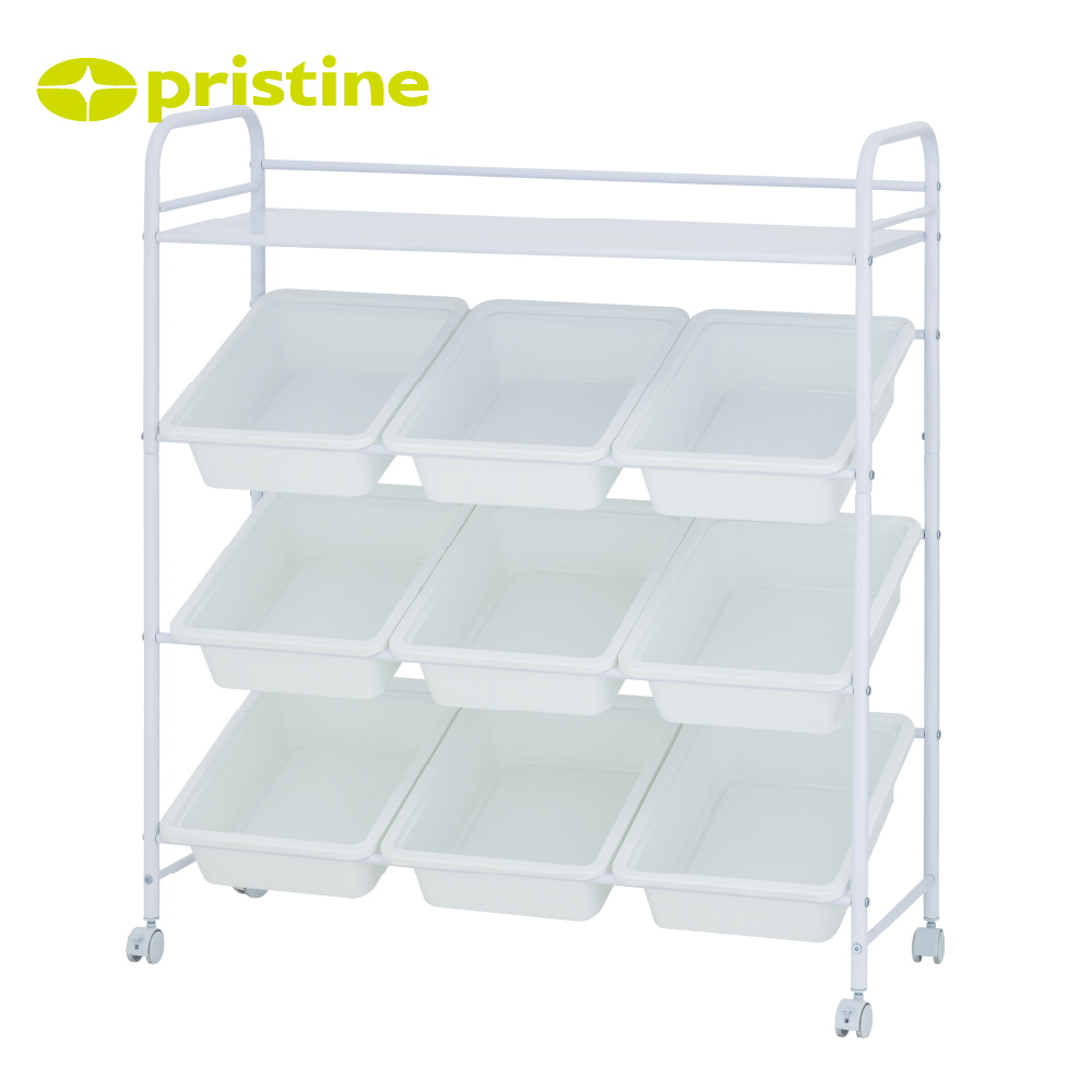 Chariot de rangement à roulettes pour jouets